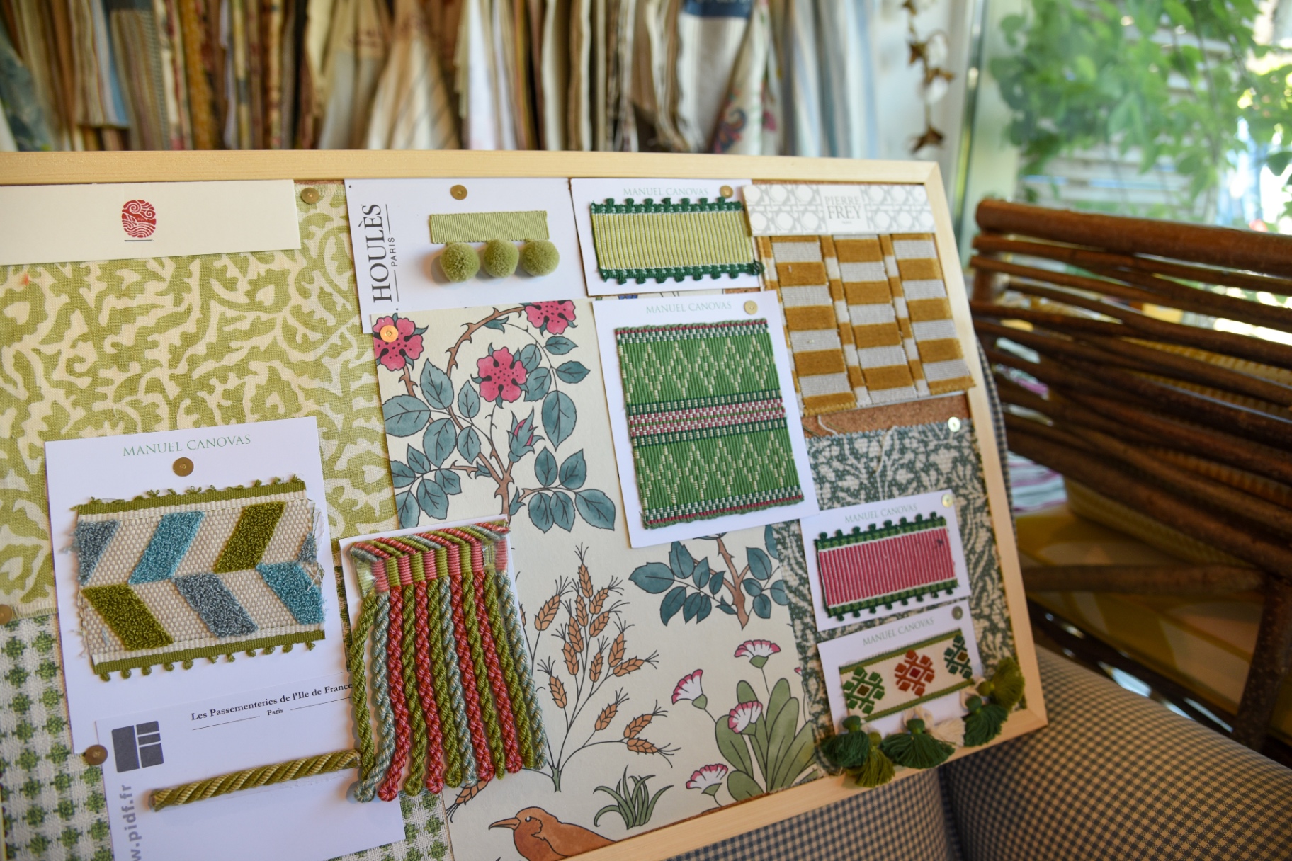 Planche d'inspiration Manuel Canovas, Pierre Frey et Houlès